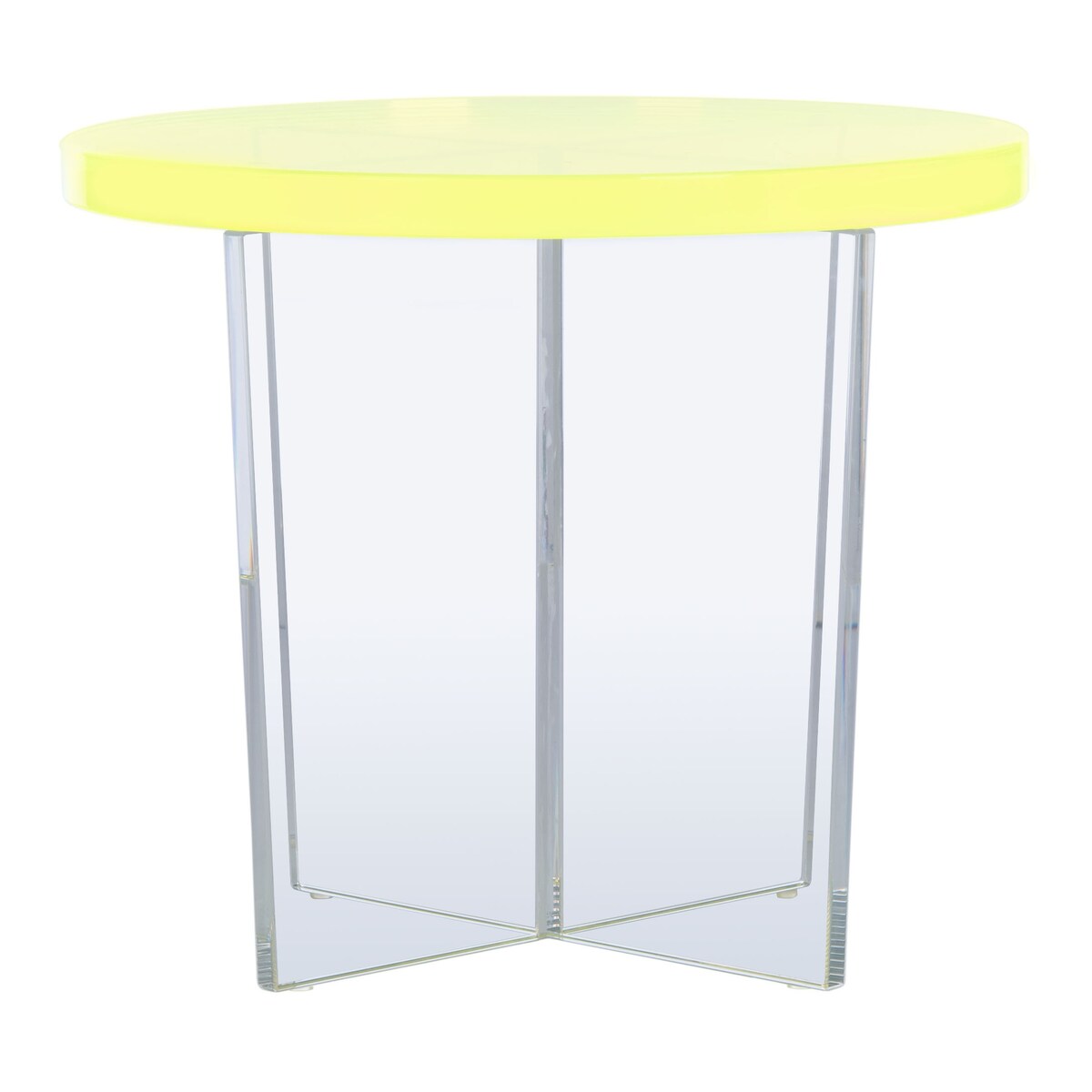 SAFAVIEH Couture Togzhan Acrylic Accent Table - 18.5" W x 18.5" L x 15.6" H - 19Wx19Dx16H