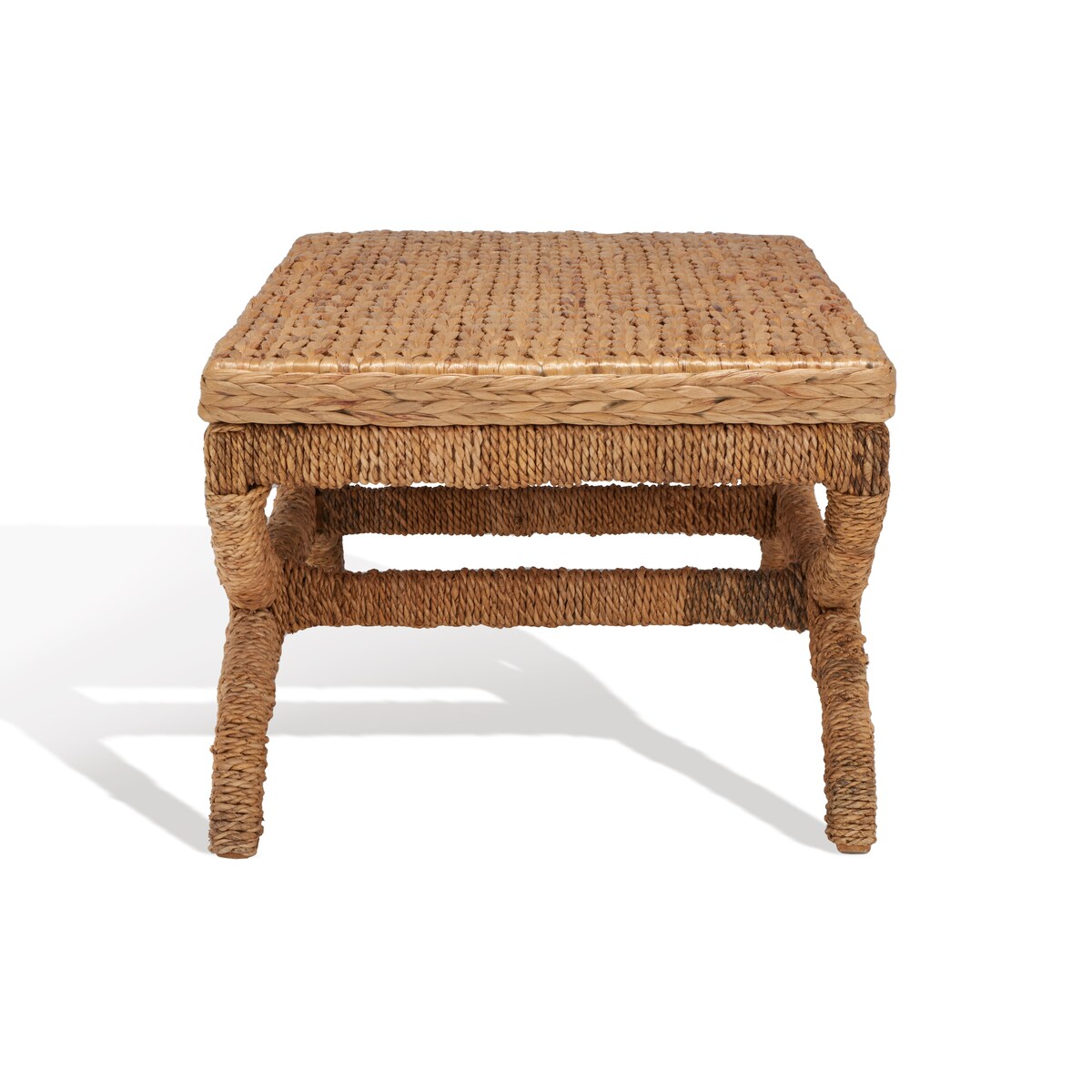 SAFAVIEH Couture Trajka Tropical Coastal Boho Water Hyacinth Coffee Table - 44 In. W x 24 In. D x 18 In. H - 44Wx24Dx18H