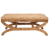 SAFAVIEH Couture Trajka Tropical Coastal Boho Water Hyacinth Coffee Table - 44 In. W x 24 In. D x 18 In. H - 44Wx24Dx18H