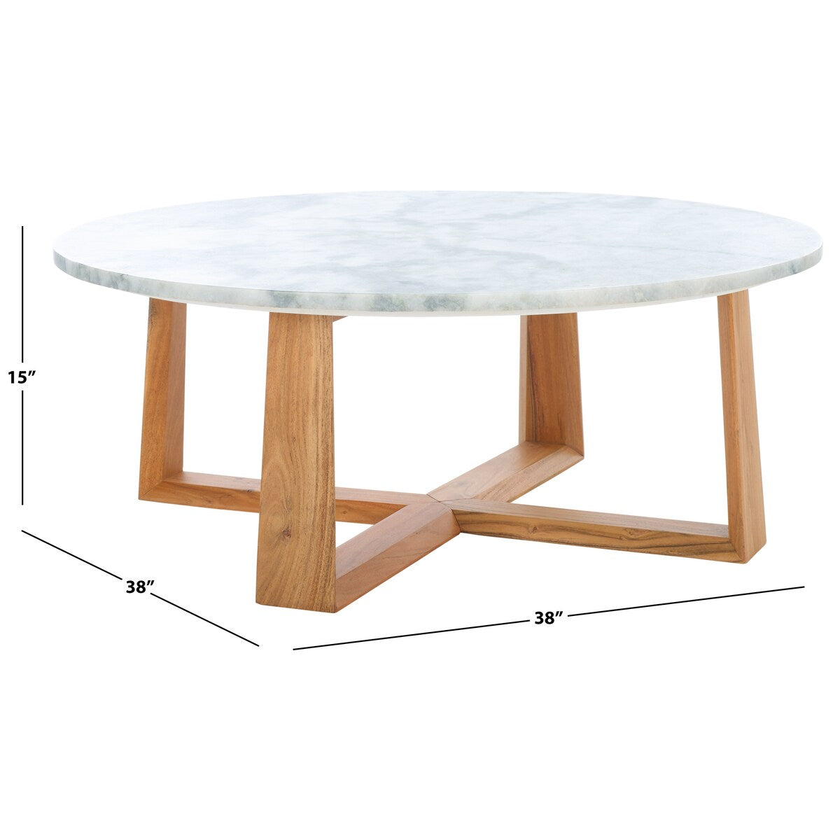 SAFAVIEH Couture Trenton Marble Top Coffee Table - 38Wx38Dx15H