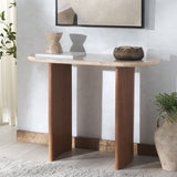 SAFAVIEH Couture Trinsly Travertine Console Tab - 39Wx18Dx30H