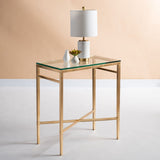 SAFAVIEH Couture Vallie Side Table - 22" W x 13" D x 25" H - 22Wx13Dx25H