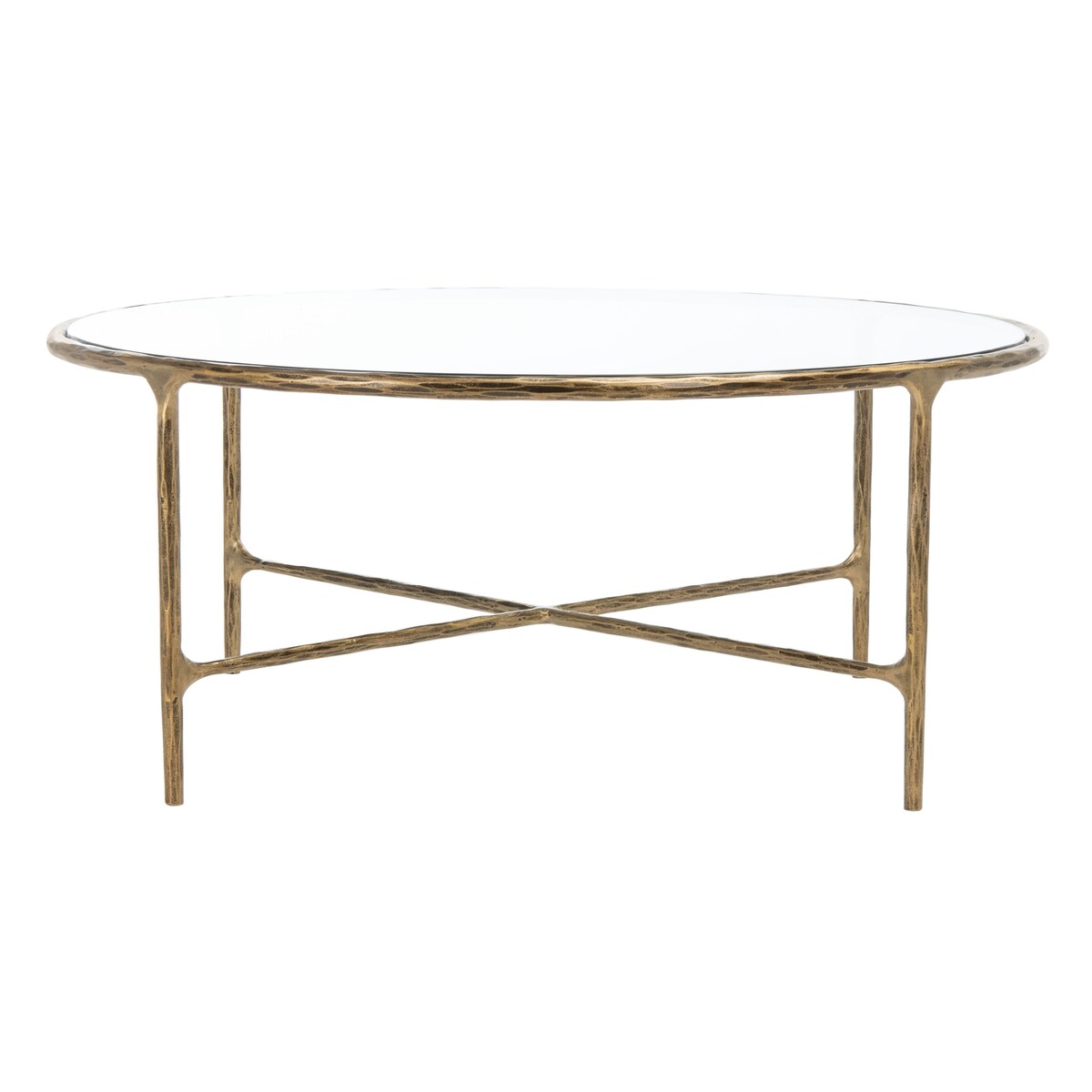 SAFAVIEH Couture Venanzia Round Metal Coffee Table - 36" W x 36" L x 15" H - 36Wx36Dx15H