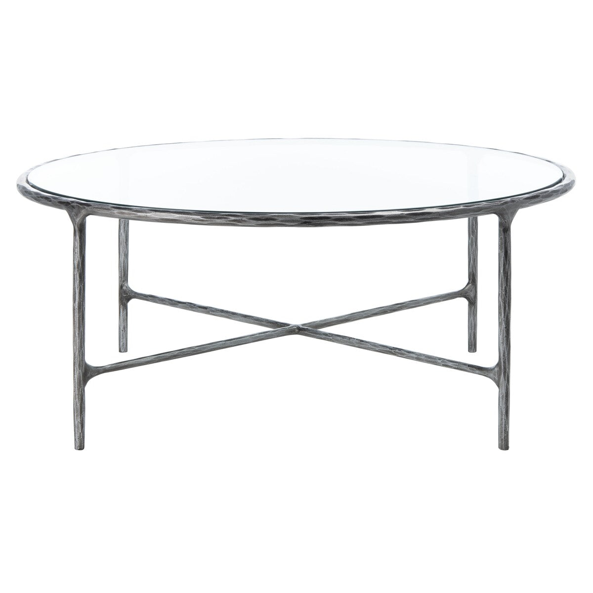 SAFAVIEH Couture Venanzia Round Metal Coffee Table - 36" W x 36" L x 15" H - 36Wx36Dx15H