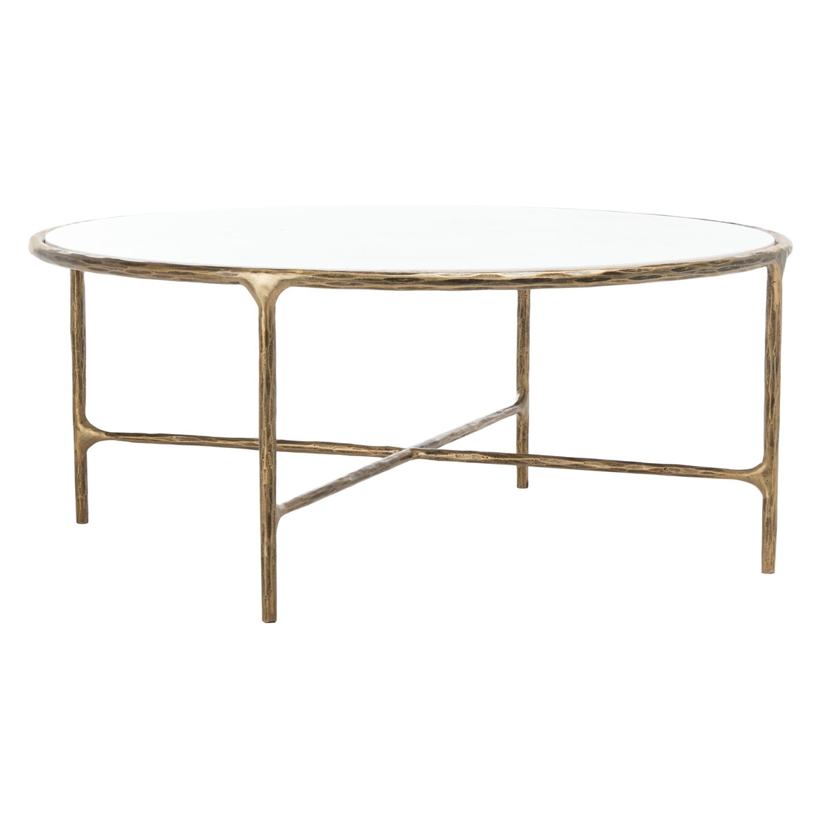 SAFAVIEH Couture Venanzia Round Metal Coffee Table - 36" W x 36" L x 15" H - 36Wx36Dx15H