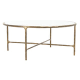 SAFAVIEH Couture Venanzia Round Metal Coffee Table - 36" W x 36" L x 15" H - 36Wx36Dx15H