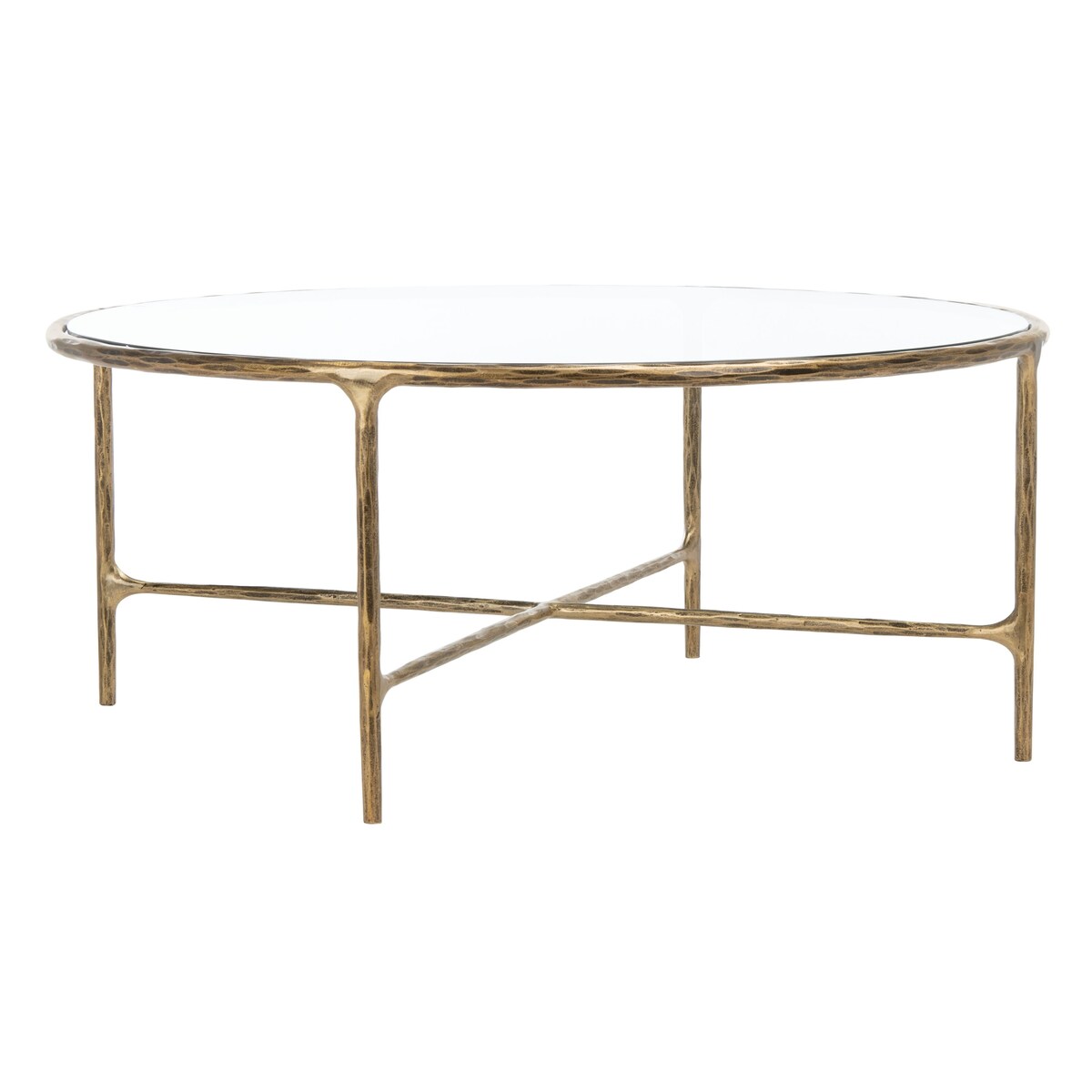 SAFAVIEH Couture Venanzia Round Metal Coffee Table - 36" W x 36" L x 15" H - 36Wx36Dx15H