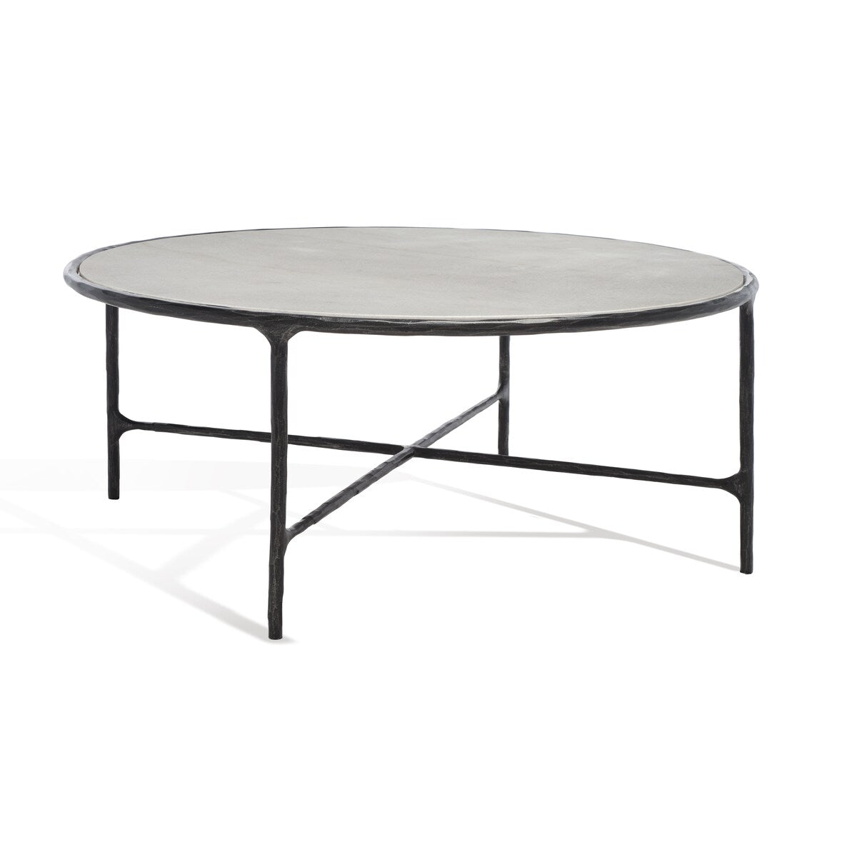 SAFAVIEH Couture Venanzia Round Metal Coffee Table - 36" W x 36" L x 15" H - 36Wx36Dx15H