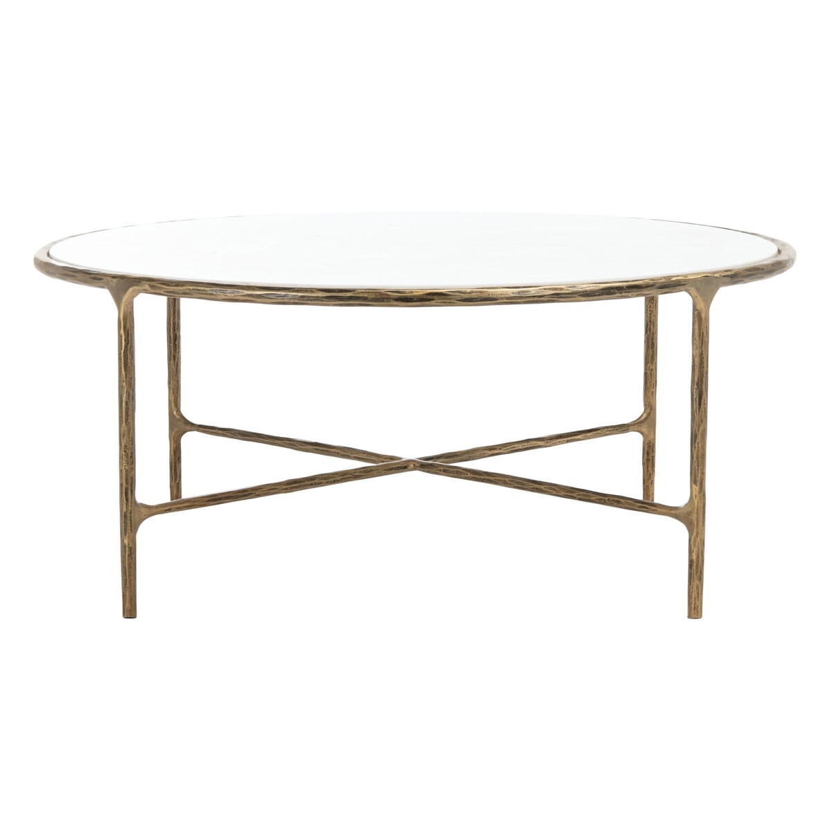 SAFAVIEH Couture Venanzia Round Metal Coffee Table - 36" W x 36" L x 15" H - 36Wx36Dx15H