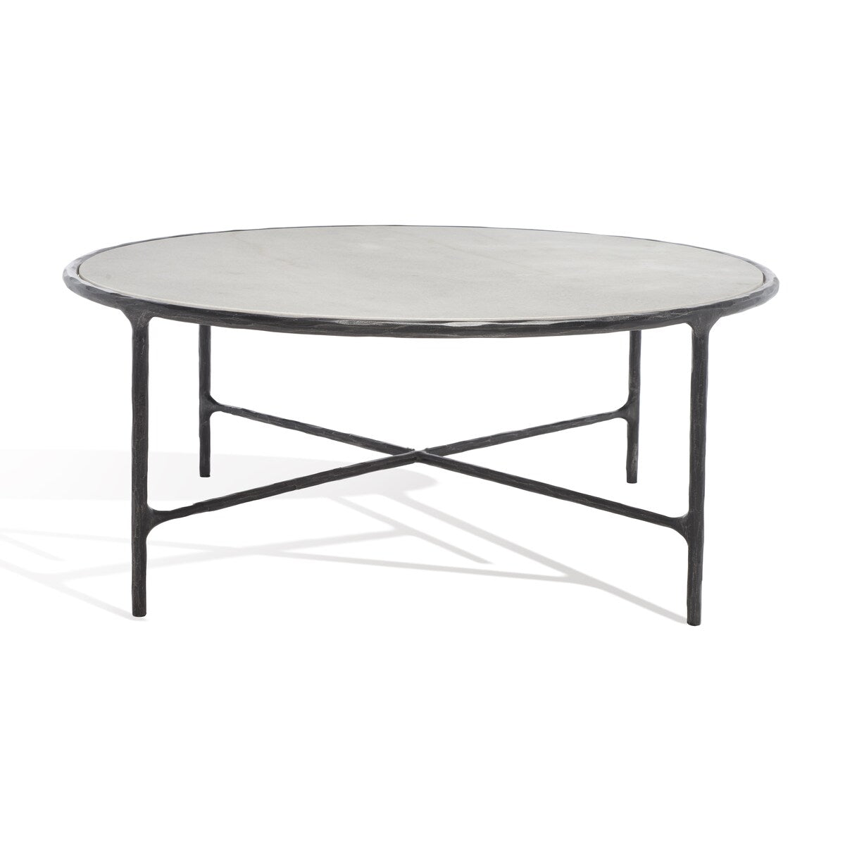 SAFAVIEH Couture Venanzia Round Metal Coffee Table - 36" W x 36" L x 15" H - 36Wx36Dx15H