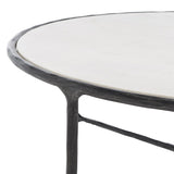 SAFAVIEH Couture Venanzia Round Metal Coffee Table - 36" W x 36" L x 15" H - 36Wx36Dx15H