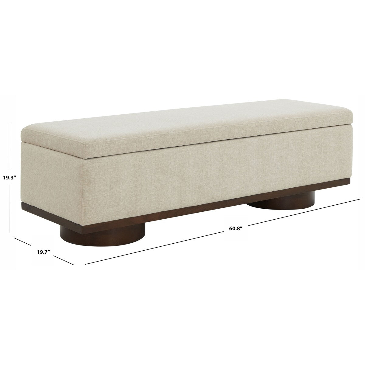 SAFAVIEH Couture Vianna Storage Bench - 61Wx20Dx19H