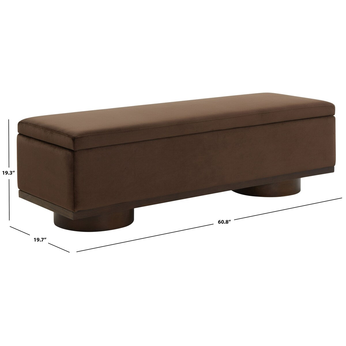 SAFAVIEH Couture Vianna Storage Bench - 61Wx20Dx19H