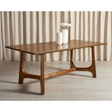 SAFAVIEH Couture Zakira Wood Rectangle Dining Table - 76 In W x 40 In D x 30 In H - 76Wx40Dx30H