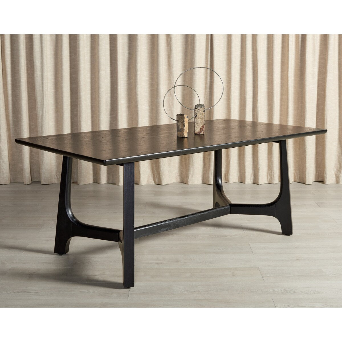 SAFAVIEH Couture Zakira Wood Rectangle Dining Table - 76 In W x 40 In D x 30 In H - 76Wx40Dx30H