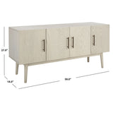 SAFAVIEH Couture Zhetchka Mid-Century 58-inch Storage TV Media Stand - 58" W x 18" L x 27" H - 58Wx18Dx27H