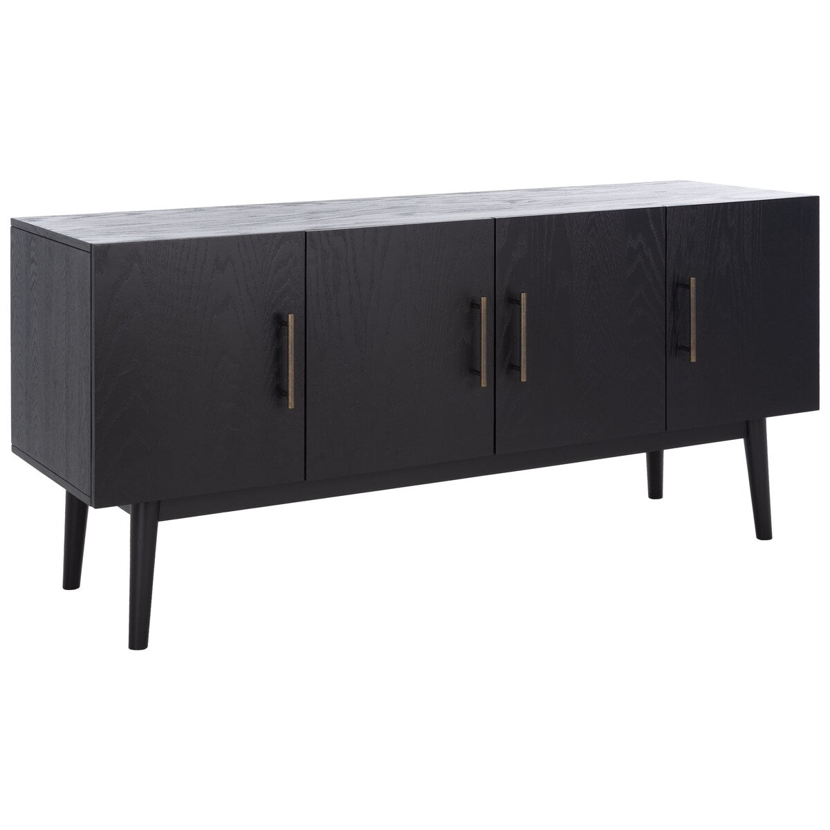 SAFAVIEH Couture Zhetchka Mid-Century 58-inch Storage TV Media Stand - 58" W x 18" L x 27" H - 58Wx18Dx27H