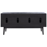 SAFAVIEH Couture Zhetchka Mid-Century 58-inch Storage TV Media Stand - 58" W x 18" L x 27" H - 58Wx18Dx27H