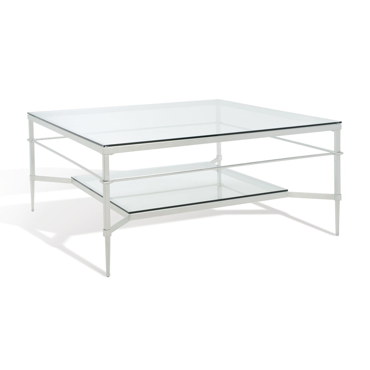 SAFAVIEH Couture Zilpha Cocktail Table - 43 In W x 43 In D x 20 In H - 43Wx43Dx20H