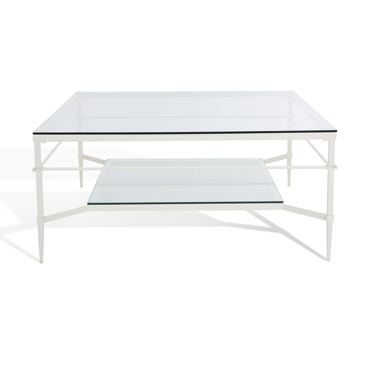 SAFAVIEH Couture Zilpha Cocktail Table - 43 In W x 43 In D x 20 In H - 43Wx43Dx20H