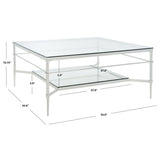 SAFAVIEH Couture Zilpha Cocktail Table - 43 In W x 43 In D x 20 In H - 43Wx43Dx20H