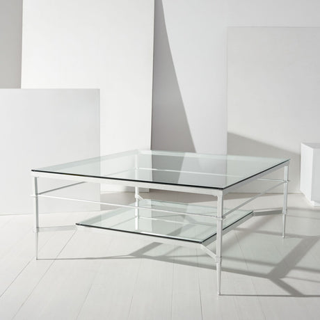 SAFAVIEH Couture Zilpha Cocktail Table - 43 In W x 43 In D x 20 In H - 43Wx43Dx20H