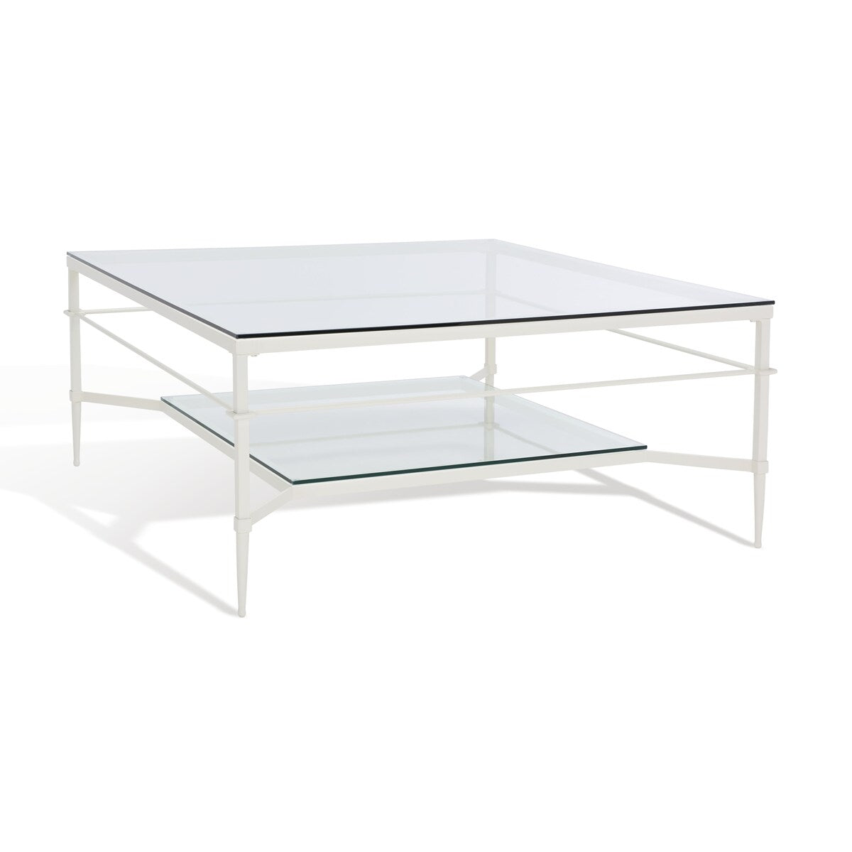 SAFAVIEH Couture Zilpha Cocktail Table - 43 In W x 43 In D x 20 In H - 43Wx43Dx20H