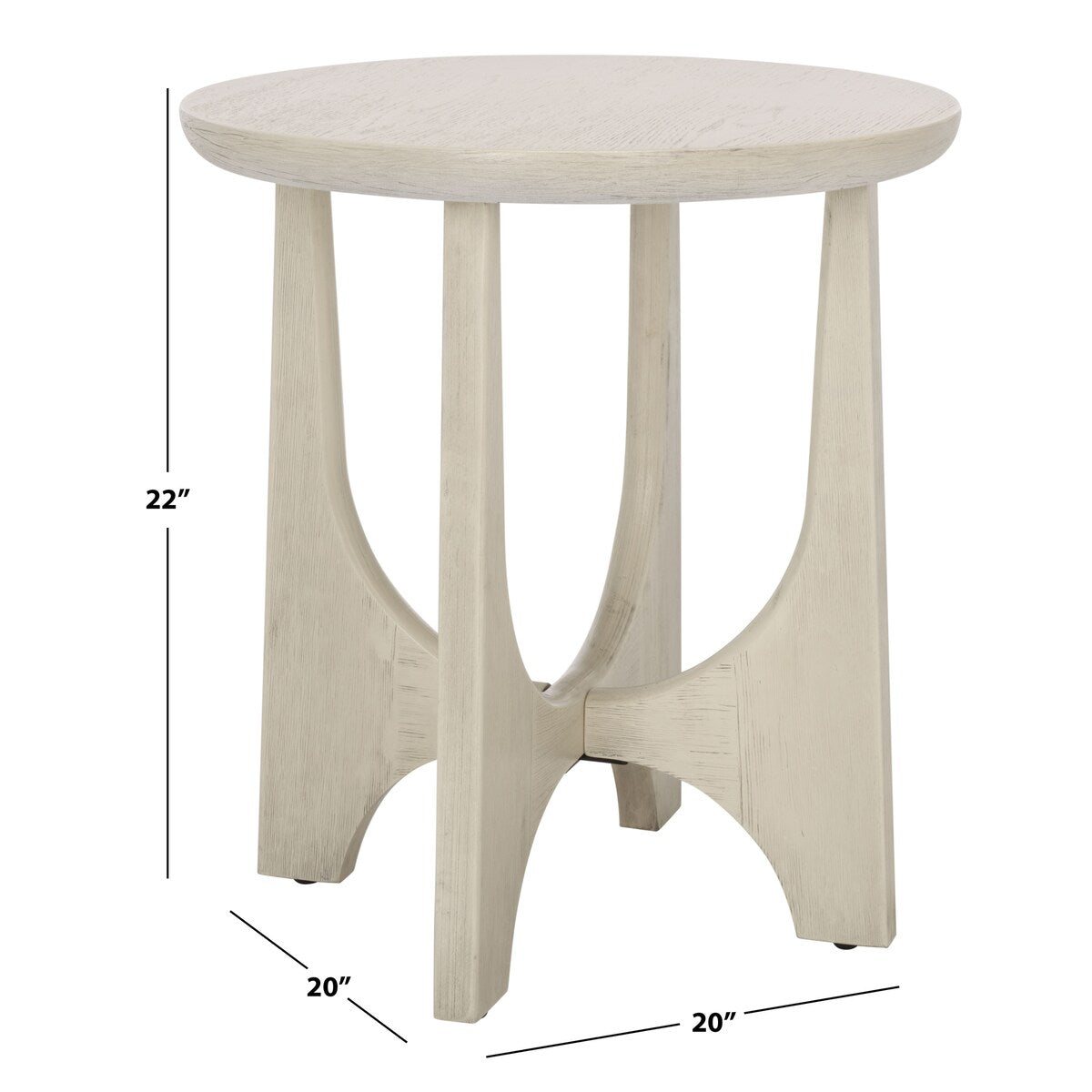 SAFAVIEH Couture Zvetka Wood Accent Table - 20 In. W x 20 In. D x 22 In. H - 20Wx20Dx22H