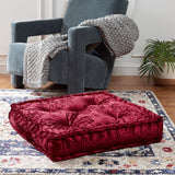 SAFAVIEH Crescenza Square Tufted Velvet Floor Pillow