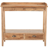 SAFAVIEH Cristele Pickled Oak Finish Console Table - 35.8" x 14.2" x 34.1" - 36Wx14Dx34H