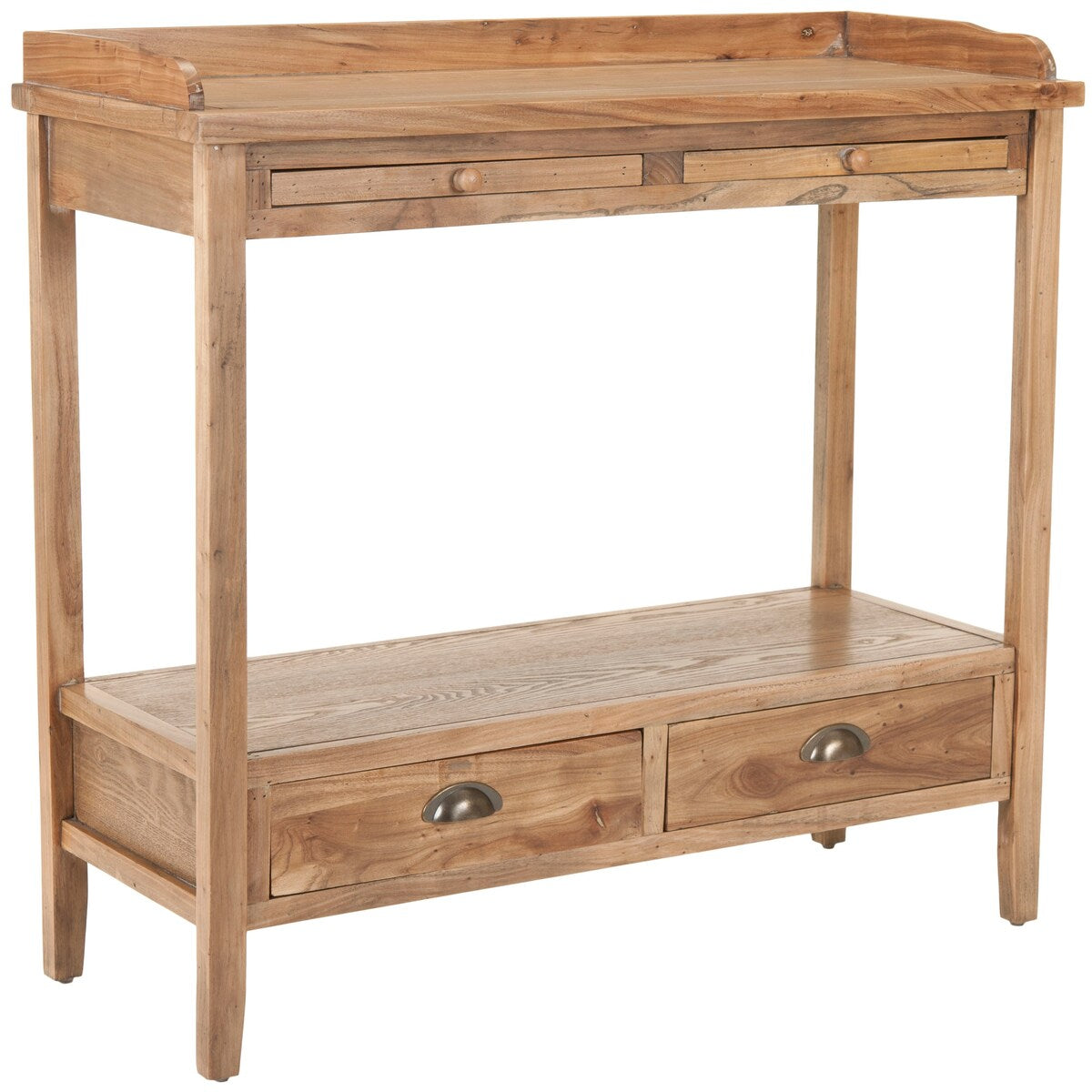 SAFAVIEH Cristele Pickled Oak Finish Console Table - 35.8" x 14.2" x 34.1" - 36Wx14Dx34H