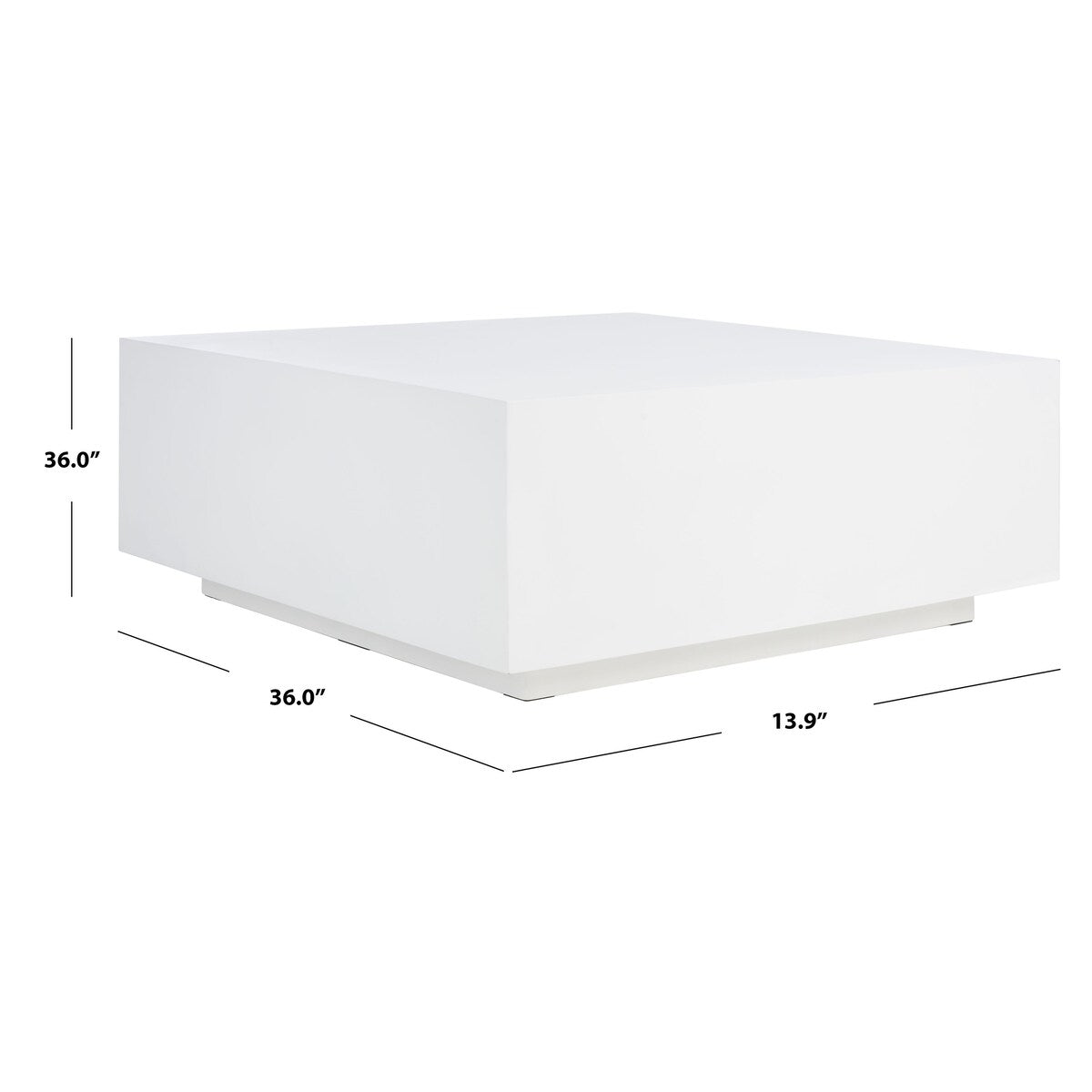 SAFAVIEH Dagmar Square Coffee Table - 36" W x 36" D x 15" H - 36Wx36Dx14H