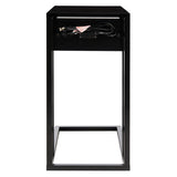 SAFAVIEH Daisey 2 Usb Port Charging Station Side C-Table - 20" W x 11.8" L x 23.9" H - 20Wx12Dx24H