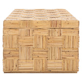 SAFAVIEH Dalina Rattan Coffee Table. - 47" W x 26" D x 18" H - 47Wx26Dx18H