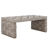 SAFAVIEH Dalina Rattan Coffee Table. - 47" W x 26" D x 18" H - 47Wx26Dx18H