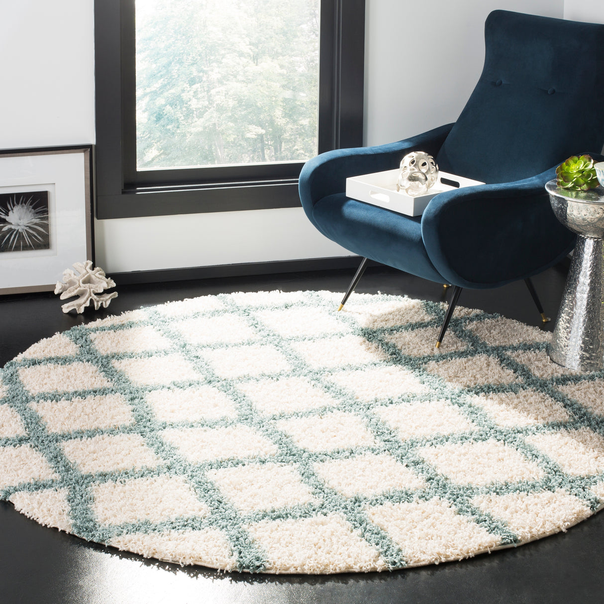 SAFAVIEH Dallas Shag Teja Trellis 1.5-inch Thick Rug