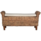 SAFAVIEH Danna Brown Bench - 43.9" x 14.8" x 21.1" - 44Wx15Dx21H