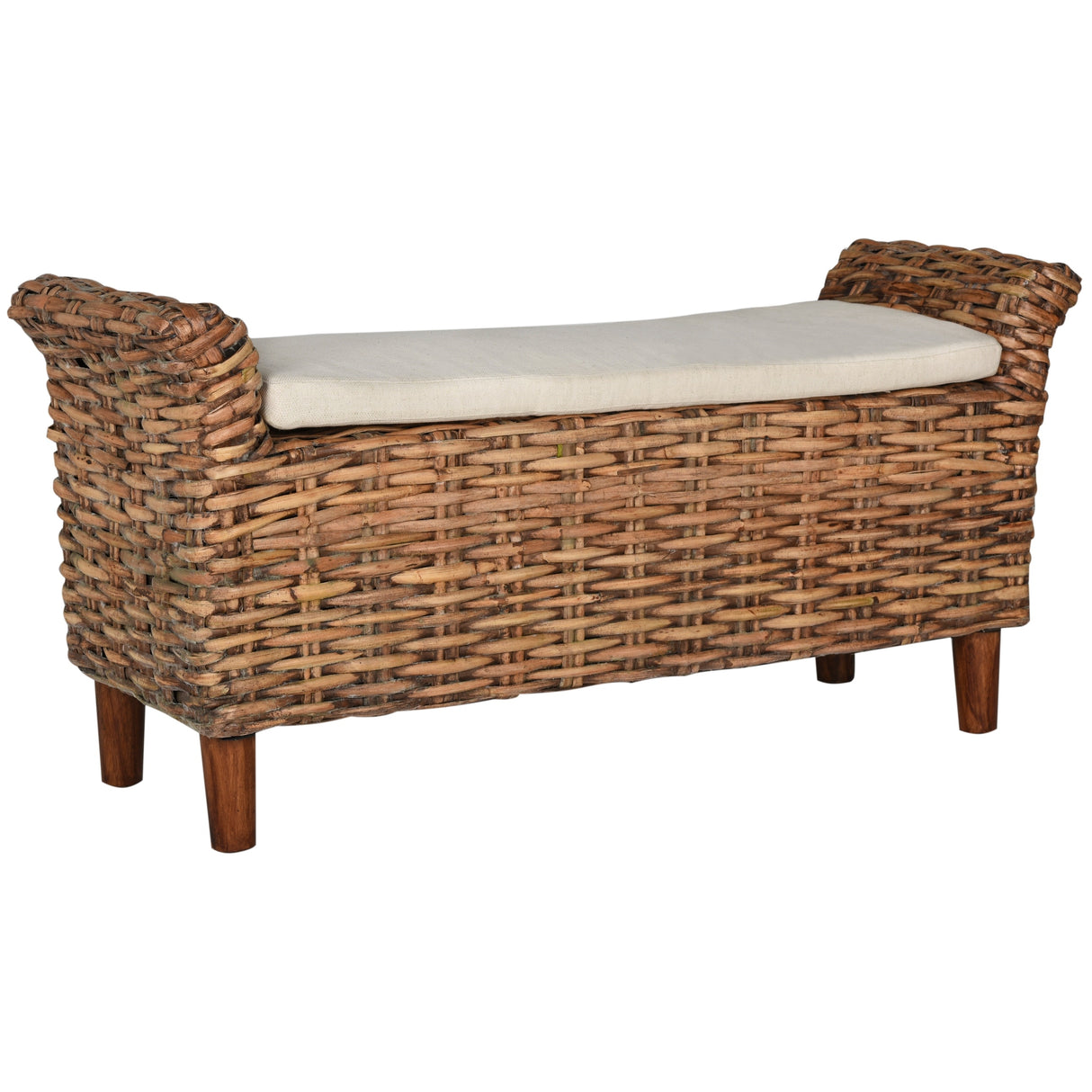 SAFAVIEH Danna Brown Bench - 43.9" x 14.8" x 21.1" - 44Wx15Dx21H