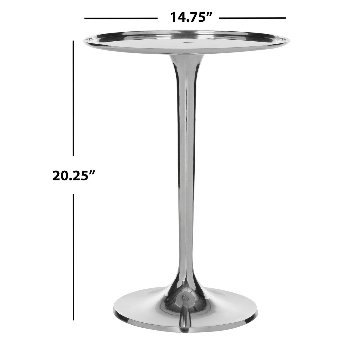 SAFAVIEH Deana Round Top Sleek Table - 15" W x 15" D x 20" H - 15Wx15Dx20H