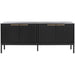 SAFAVIEH Deandra 4-Door Entertainment Media Stand (Fits Up To 65" Flatscreen TV) - 60.8 In. x 17.7 In. x 24.6 In. - 61Wx18Dx25H