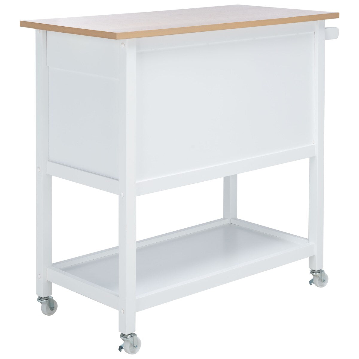 SAFAVIEH Dedra 1-Drawer 2-Shelf Kitchen Bar Cart with Wheels - 39" W x 17.7" L x 36.2" H - 39Wx18Dx36H