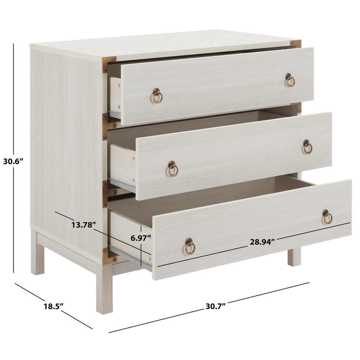 SAFAVIEH Dema 3-Drawer Chest