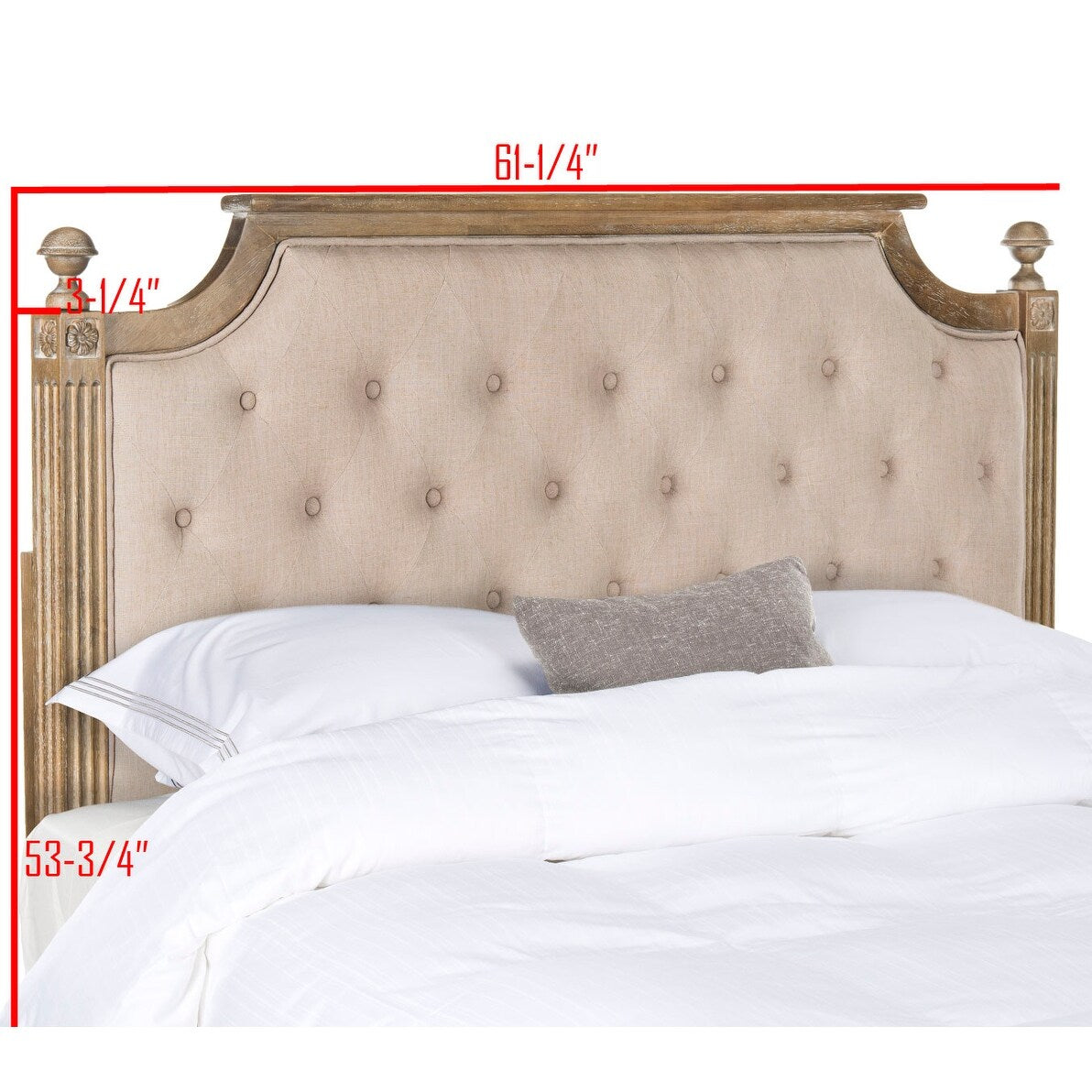 SAFAVIEH Desiderata Rustic Wood Tufted Headboard