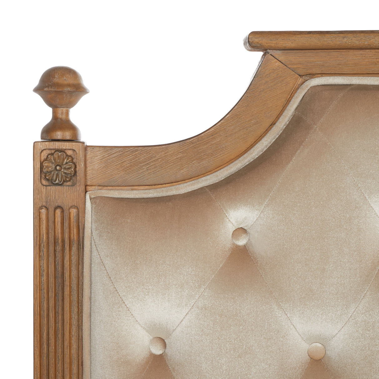 SAFAVIEH Desiderata Rustic Wood Tufted Headboard