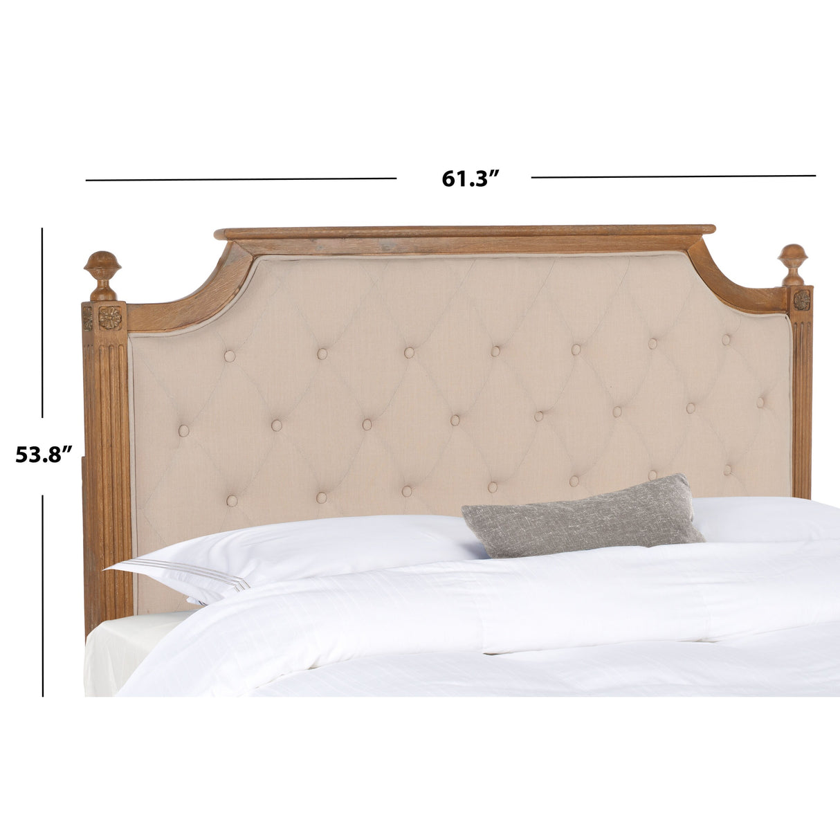 SAFAVIEH Desiderata Rustic Wood Tufted Headboard