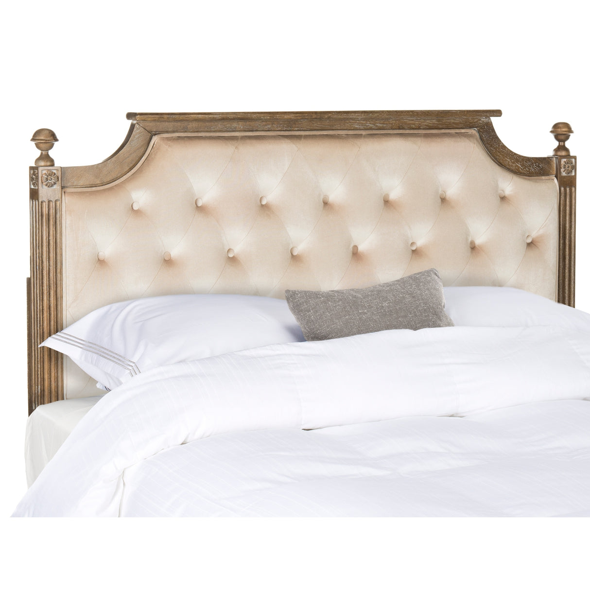 SAFAVIEH Desiderata Rustic Wood Tufted Headboard