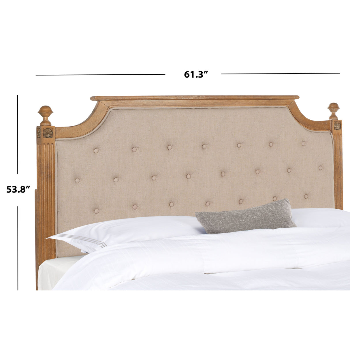 SAFAVIEH Desiderata Rustic Wood Tufted Headboard