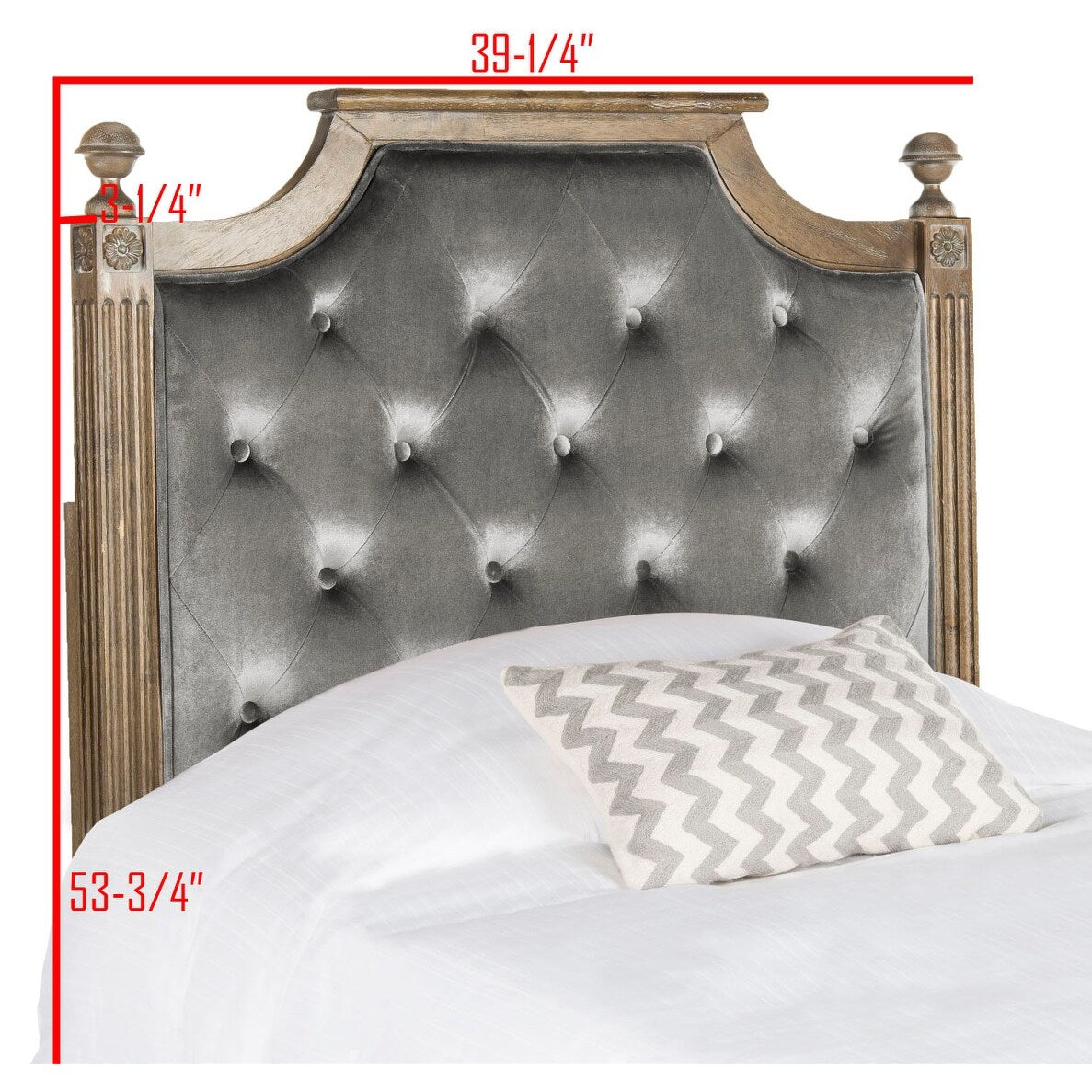 SAFAVIEH Desiderata Rustic Wood Tufted Headboard