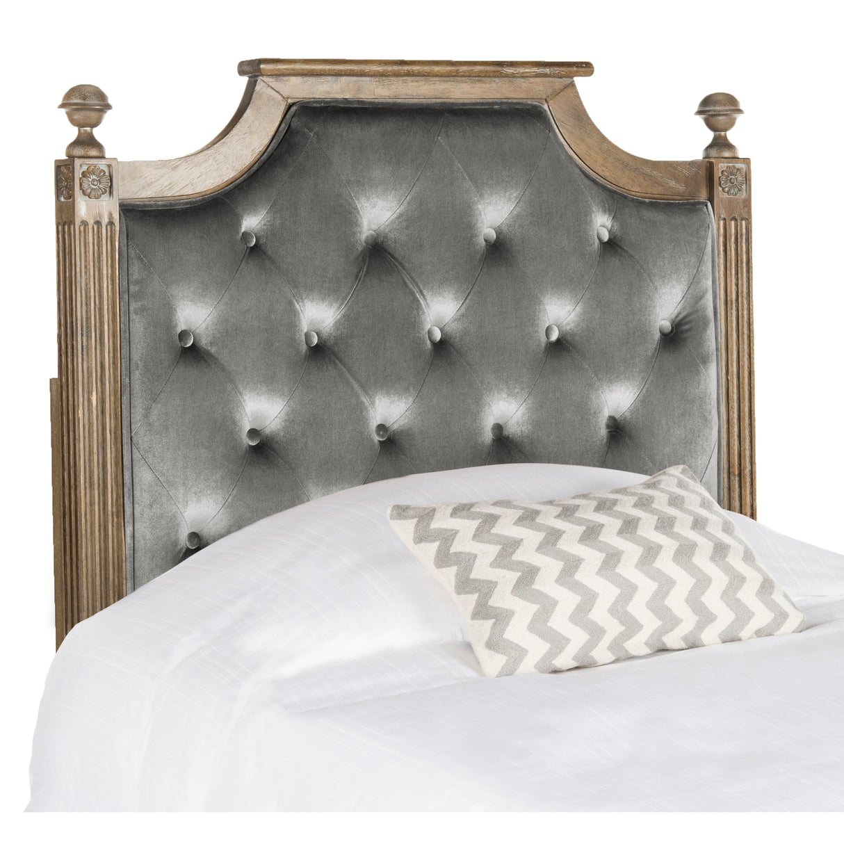 SAFAVIEH Desiderata Rustic Wood Tufted Headboard