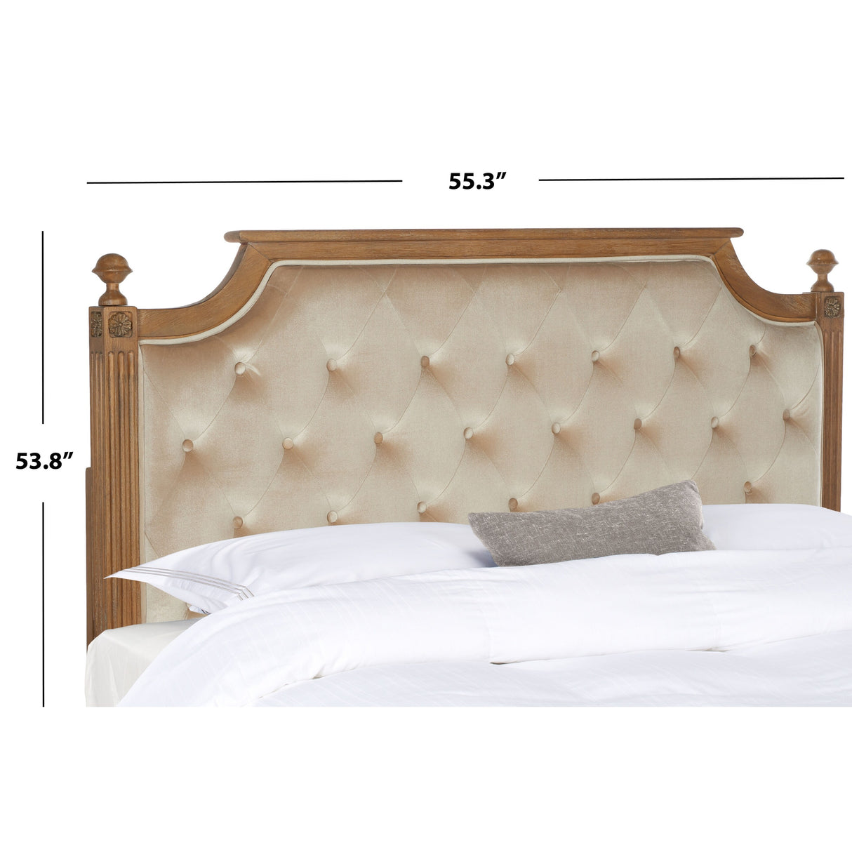 SAFAVIEH Desiderata Rustic Wood Tufted Headboard